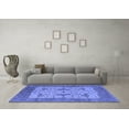 thumbnail image 3 of Ahgly Company Machine Washable Indoor Rectangle Oriental Blue Industrial Area Rugs, 6' x 9', 3 of 4