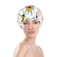 thumbnail image 3 of Kdxio Colorful Insects Print Shower Cap for Women,Elastic and Reusable,Double Waterproof Layers Bathing Hat, 3 of 9