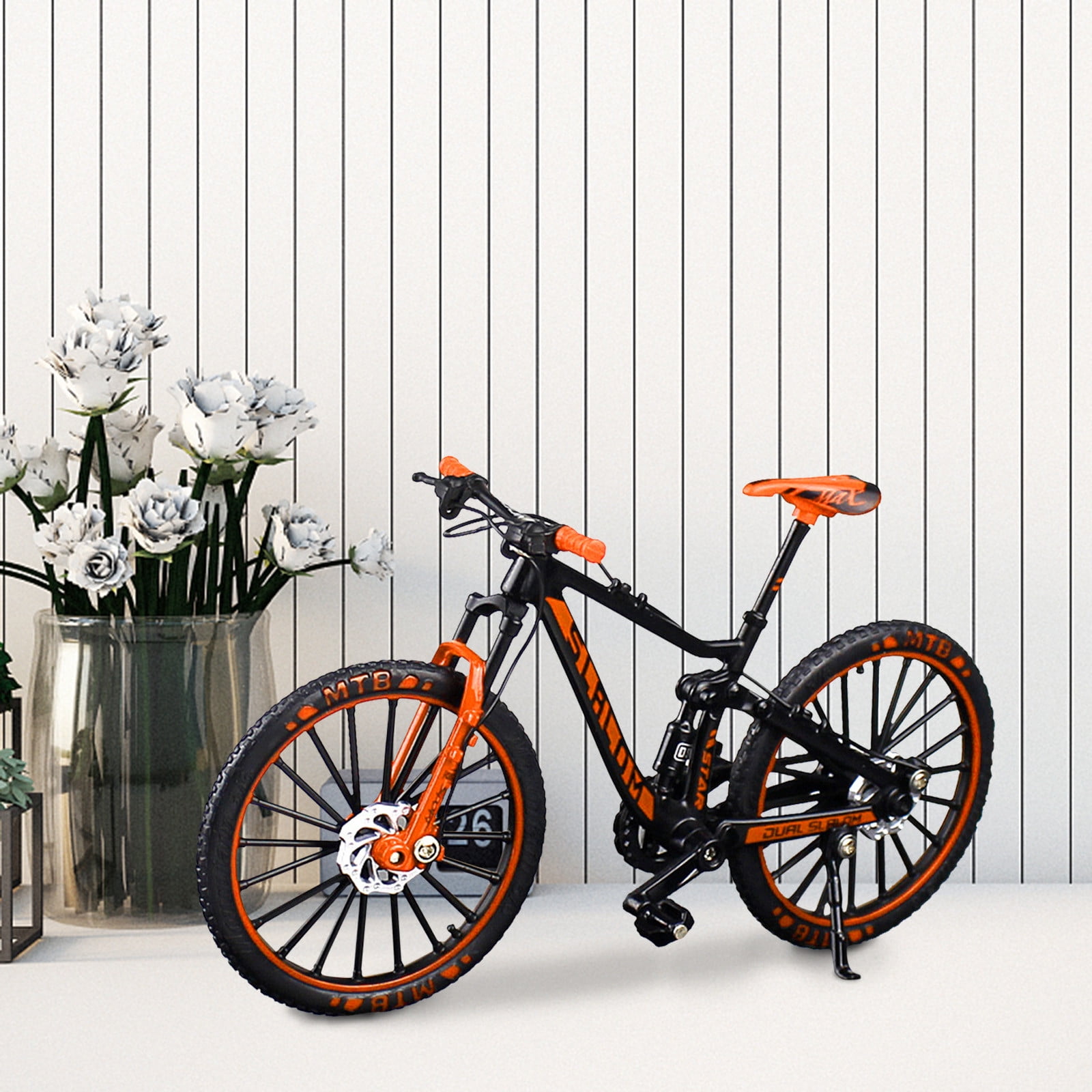 Lolmot Mini Alloy Racing Bicycle Toy Mini Mountain Bike for Vehicle Home Decoration Walmart