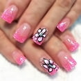 thumbnail image 2 of KUFptva 24Pcs Press on Nails Almond Glues on Nails French Fake Nails Designs False Nails Artificial Nails Gifts for Women Girls, 2 of 7