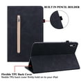 thumbnail image 6 of Decase for ipad 56/pro 9.7 inch 2016/2017/2018 Sleepable Pure Color Zipper Wallet Card Slot Pen Slot ipad Case, Soft TPU Back Shock Resistant Drop ipad Case for iPad 6th Generation, Black, 6 of 7