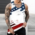 thumbnail image 2 of FUZHIQ Men's 4th of July Independence Day Tank Top American Flag Design Sleeveless Muscle Shirt Casual Breathable Vest for Street Gym Summer Wear,S, 2 of 3