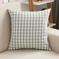 thumbnail image 5 of Pillow Covers 18x18, Plaid Throw Pillows, Decorative Cushion Covers, Green Cotton Blend, Spring Summer Style, for Couch Sofa & Porch Chair, Home Decor, Soft & Comfortable | Accent Pillows, Living Roo, 5 of 9