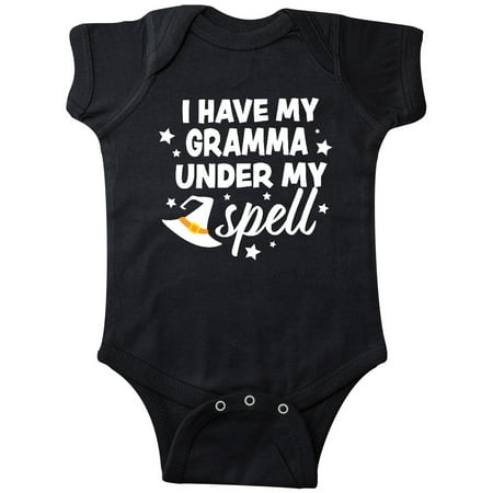 

Inktastic I Have My Gramma Under My Spell with Cute Witch Hat Gift Baby Boy or Baby Girl Bodysuit