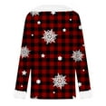 thumbnail image 5 of NMMUED Christmas Shirt Christmas Tops for Women Blouses for Women Dressy Casual Christmas Blouses for Women Womens Graphic T Shirts Christmas T Shirts Going Out Tops for Women Black L, 5 of 5