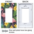 thumbnail image 3 of Yayeee Rocker Switch Wall Plate 1-Gang 4.6"x2.9" Home Decorative Outlet Cover, Flamingo Pattern, 3 of 6