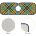 thumbnail image 5 of SKYSONIC Faucet Absorbent Mat 2 Pcs Yellow Black Blue and Gray Tartan Plaid Kitchen Faucet Splash Catcher Washable Counter Drying Pads Behind Faucet for Kitchen Bathroom, 5 of 7