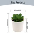 thumbnail image 4 of GQDIN Small Mini Artificial Succulents In White Plastic Pots, Realistic Fake Plants For Bathroom Farmhouse Cubicle Desk Decor, Low Maintenance Greenery, 4 of 9