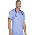 thumbnail image 4 of Dickies Essence Medical Scrubs Top for Men V-Neck DK630, XS, Ciel Blue, 4 of 7