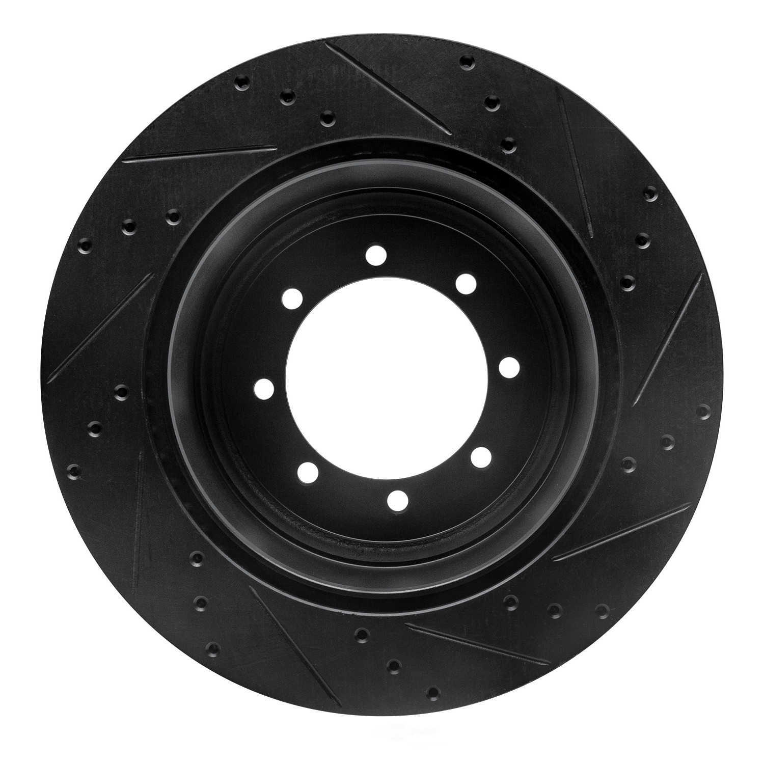 Dynamic Friction Company 633-54225L DFC Brake Rotor - Drilled And Slotted - Black