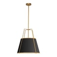 thumbnail image 1 of Dainolite Trapezoid 1-Light 100W Contemporary Fabric Pendant in Black/Gold, 1 of 2