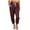 Red, variant on Fesfesfes Women Pant Fashion Solid Color Comfortable Leisure Pocket Nine-Point Pants On Sale