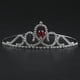 thumbnail image 2 of KAKOWELY Tiara de boda con diamantes de imitación y cristales para novia, diadema para niña de las flores, para desfile, con cuervo, 2 of 4
