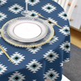 thumbnail image 4 of Blue Boho Round Tablecloth 60 Inch - Waterproof Fabric Table Cloth Protector, Southwestern Geometric Abstract Art Tablecloths Washable Table Cover for Kitchen Banquet Coffee Table Party, 4 of 6