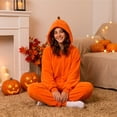 thumbnail image 5 of Grblisyd Pumpkin Onesie Halloween Fleece Jumpsuit for Unisex Oversized Hooded Pumpkin Sets, 5 of 6