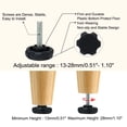thumbnail image 4 of Unique Bargains M6 x 25 x 30mm Hand Screw Leveling Feet Adjustable Leveler for Table Leg 4pcs, 4 of 7