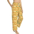 thumbnail image 2 of Uemuo Flowe Chicken Pattern Women's Wide Leg Palazzo Lounge Pants with Pockets Light Weight Loose Comfy Casual Pajama Pants-X-Large, 2 of 9