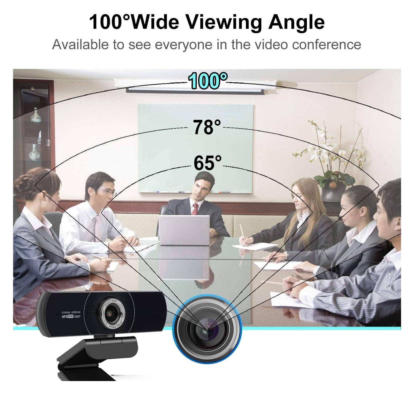 Webcam HD 1080P 60fps USB Web Camera With Microphone For PC Conference With Tripod For Conferencing, Live Streaming, Recording ,HD Video