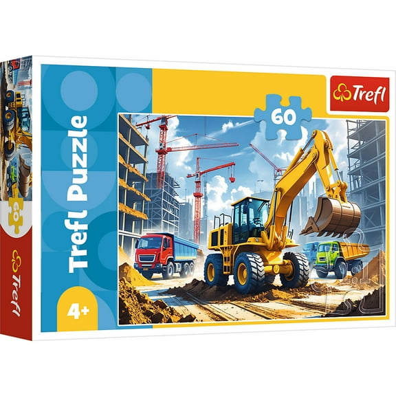 Trefl Kids Backhoe Loader Tractor 60 Piece Puzzle