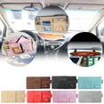 thumbnail image 6 of Floleo Leather Car Visor Organizer with Card Slots, Multi-Function Storage Bag for Sunglasses, Documents, Pens, and Accessories, Universal Sun Visor Holder, 6 of 6