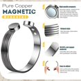 thumbnail image 2 of Copper Magnetic Bracelets For Women Men Striped Style Copper Bracelet With 6 Magnets Adjustable Copper Bangle, 2 of 5