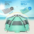 thumbnail image 5 of WolfWise 3-4 Person Easy Up Beach Tent UPF 50+ Portable Instant Sun Shelter Canopy Umbrella with Extended Zippered Porch, Mint Green, 5 of 8