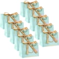 thumbnail image 1 of 10 Pieces, Paper Gift Bag, Gift Bags with Ribbon Bow, Paper Bags for Birthday Wedding Bridal Party Simple DIY Gift Bags, 25 * 20 * 12.5 cm, 1 of 4