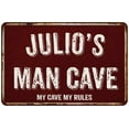 thumbnail image 1 of JULIO'S Man Cave Red Grunge Sign 16 x 24 Matte Finish Metal Sign 116240003188, 1 of 1