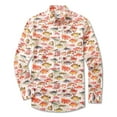 thumbnail image 4 of YIUME Men's Hawaiian Shirt Sea Ocean Fish Print Cotton Button-down Long Sleeve Aloha Shirt, 4 of 9