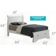 thumbnail image 5 of Twin Size Solid Wood Storage Bed Frame with Hidden Storage, White, for Bedroom, 5 of 5