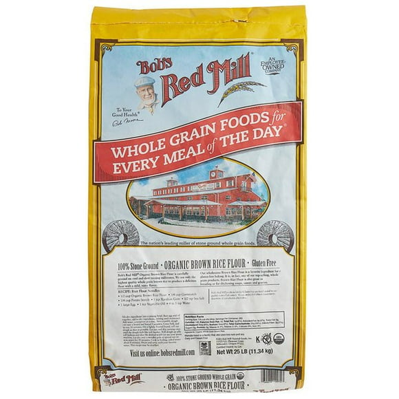 Bob's Red Mill 25 lb. Gluten Free Organic Brown Rice Flour