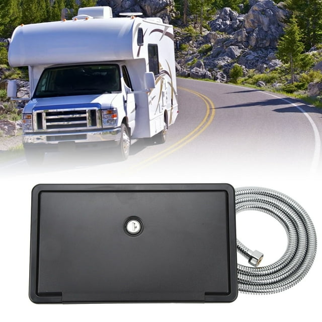 Aramox Exterior Shower Kit for Rv Campervans Trailer, Exterior Shower Box Kit 1.5m Metal Hose Outdoor Washing Spray Box Set