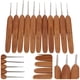 thumbnail image 4 of Asixxsix Ganchillo de Metal, Ganchos, Costura, Aguja de bambú, bambú, Mango de bambú carbonizado Tejido, Juego, para el hogar, hogar, Tejido a Medida Aguja de tejido Spptty bordado de costura, 4 of 7