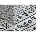 thumbnail image 4 of Ambesonne Egyptian Quilted Bedspread Set 3 Pcs, Hieroglyphics Language, King Size, Black White, 4 of 5