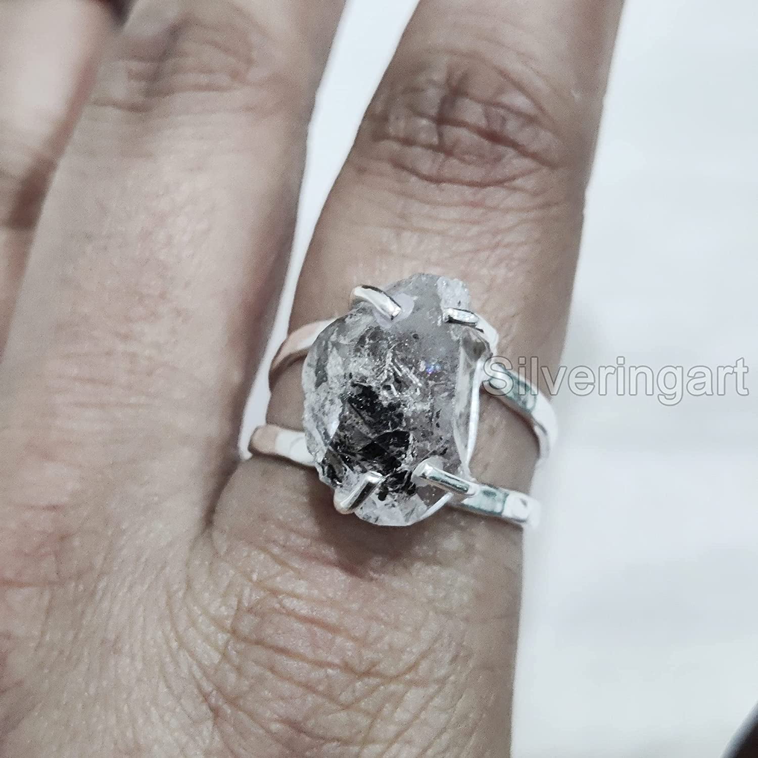 3.25 Ct,Natural Rough Diamond,Silver Grey Raw Diamond,Natural Uncut Diamond, Ring | eBay
