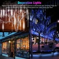 thumbnail image 5 of Meteor Shower Lights, 11.8in 8 Tubes 192 LEDs Meteor Lights, Icicle Snow Falling Christmas Lights, Rain Drop String Waterproof Cascading Lights Indoor Outdoor Xmas Tree Wedding Party Decor, 5 of 8