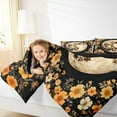thumbnail image 4 of jejeloiu Retro Rustic Floral Full Comforter Set,Galaxy Planet Country Flower,Microfiber Reversible Decor For Teens,3-Piece, 4 of 8