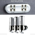thumbnail image 3 of Wall Mounted Bathroom Shower Pump Dispenser and Organizer - Holds Shampoo, Soap, Conditioner, Shower Gel, Lotion - Clear Chambers, Push-Button - Each Chamber Holds 500ml - Silver, 3 of 9