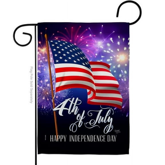 Breeze Decor G120238-BO 13 x 18.5 in. 4th of July Americana Double-Sided Vertical House Decoration Banner Garden Flag - Yard Gift