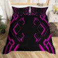 thumbnail image 2 of Erosebridal Abstract Comforter Cover Full for Teens, Gradient Rectangle Bedding Full Size, Modern Checkered Decor, Reversible（No Comforter）, 2 of 6