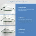 thumbnail image 2 of DreamLine 12 in. x 8 in. Corner Glass Shelf in Oil Rubbed Bronze, 2 of 6