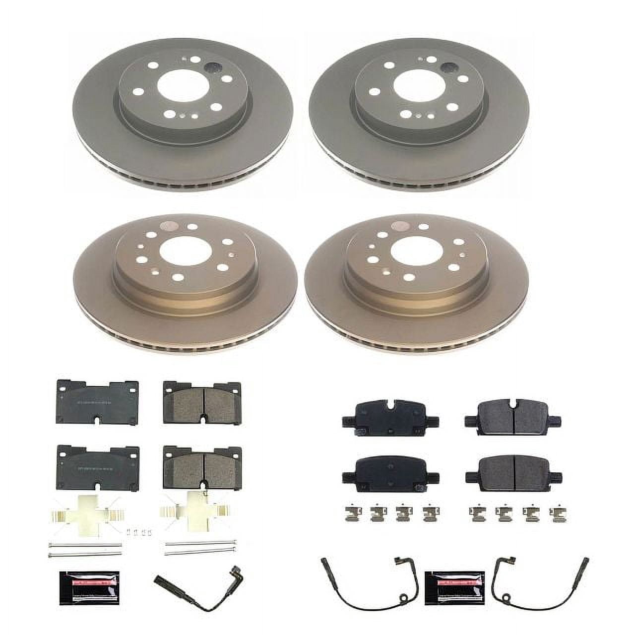 PowerStop Front and Rear Geomet Coated Brake Rotor and Pad Kit Fits: CADILLAC CHEVROLET GMC Select Models CRK8171