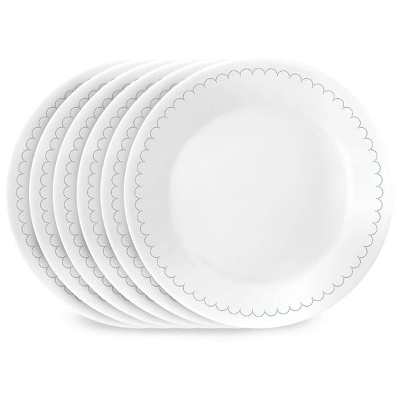 Corelle Caspian Lace 8.5" Glass Salad Plate (Set of 6)