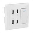thumbnail image 5 of Eddwiin 4 P-Orts Control de Interruptor 5V 2.1A/1A 4100mA Toma de Corriente USB para Montaje en Pared Salida de Cargador (220~250V), 5 of 8