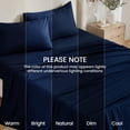 thumbnail image 6 of Sasttie Full Size Sheets Set Brushed Microfiber, 4 Piece Sheet Set Upto 16 Inches Deep Pocket Bedding Sheets & Pillowcases - Navy, 6 of 8