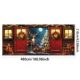thumbnail image 2 of 7x16 ft Christmas Banner Cover, Garage Door Christmas Cover Winter Snow Scene Outdoor Large Garage Door Decors Xmas Candyland Village Backdrop for Wall House Holiday Party Decor, 2 of 5