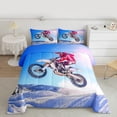 thumbnail image 2 of Castle Fairy Motorcycle Motocross 3 Pieces Queen Comforter Set for Female Men,Dirt Bike Ultra Soft Bedding Sets,Extreme Sport Bedding Comforter Set Breathable,Luxury Bedroom Decor, 2 of 8
