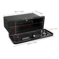 thumbnail image 4 of Boat Storage Box, ABS Multifunctional Boat Storage Compartment with 2 Cup Holders, Rain Proof Sealing Yacht Dock Box with Concealed Button Lock, 11.42 X 6.69 X 4.33in, 4 of 7