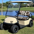 thumbnail image 2 of Jeiento Brown Cow Print Golf Cart Seat Covers Golf Cart Backrest and Bench Seat Covers 2 Pieces Non-Slip for Most 2 Person Seats Cushion, 2 of 7