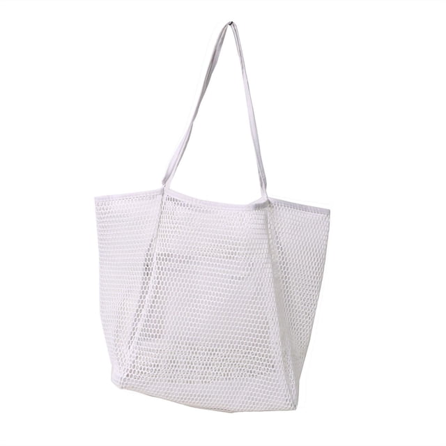 Bolsa de playa Malla Tote Salvador Reutilizable Versátil Blanco